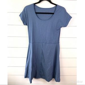 Outdoor Research Blue Striped Short Sleeve Dress